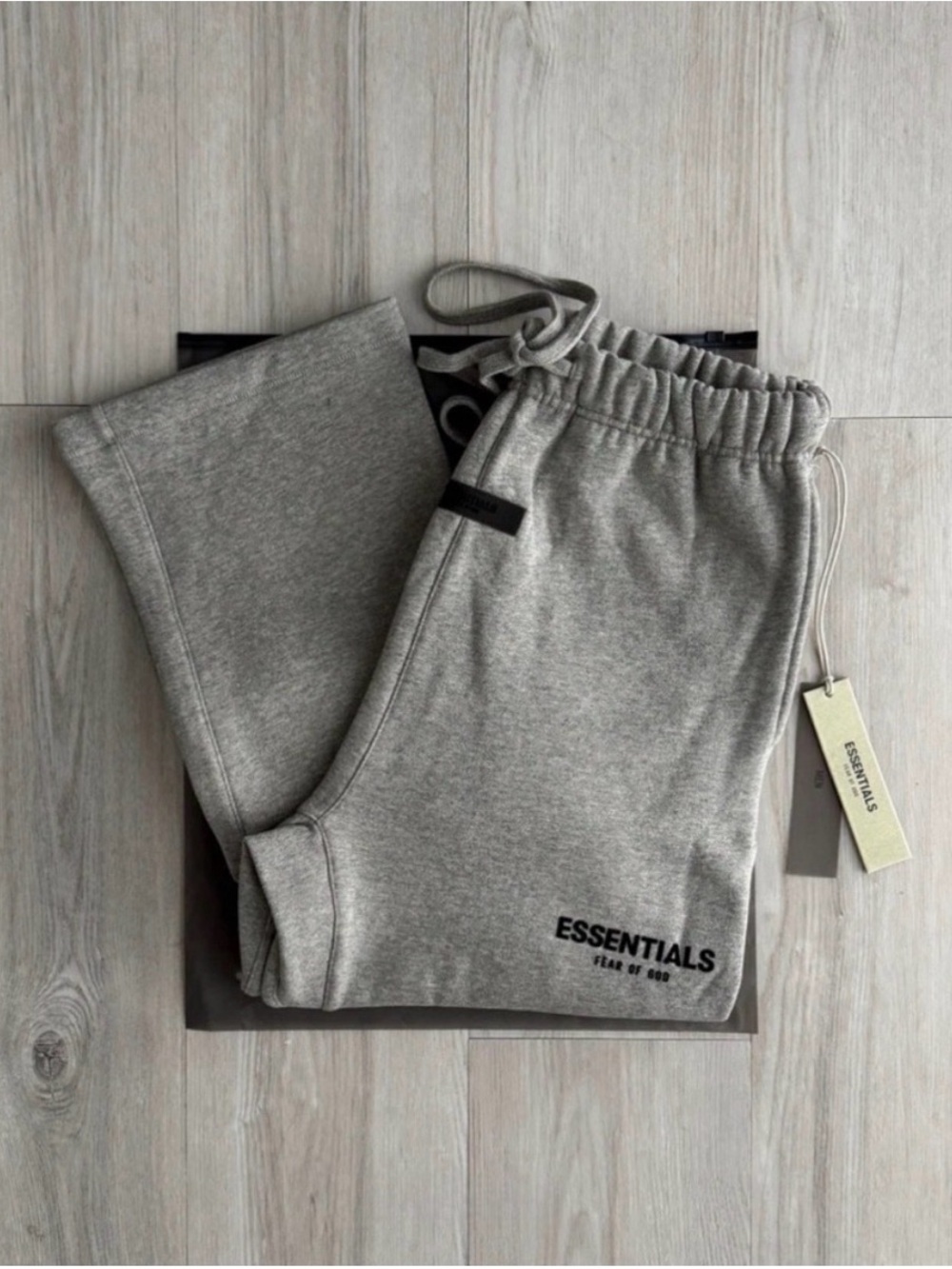 Essentials Grey (dark oatmeal )Men's Fleece Joggers with Drawstring